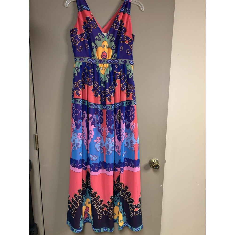 Modcloth Dress Womens S Colorful Medallion Print Sleeveless‎ Maxi Art to Wear